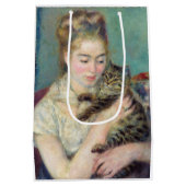 Pierre-Auguste Renoir - Vrouw met een kat Medium Cadeauzakje (Achterkant)