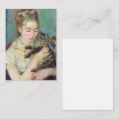 Pierre-Auguste Renoir - Vrouw met een kat Notitiekaartje (Voorkant / Achterkant)