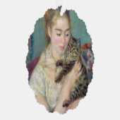 Pierre-Auguste Renoir - Vrouw met een kat Ornament Kaart (Rechts)