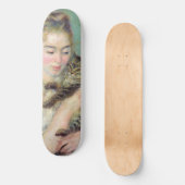 Pierre-Auguste Renoir - Vrouw met een kat Persoonlijk Skateboard (Voorkant)