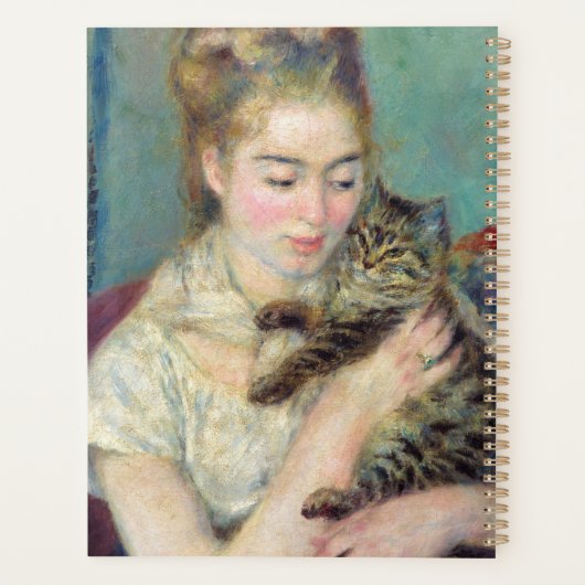 Pierre-Auguste Renoir - Vrouw met een kat Planner (Achterkant)