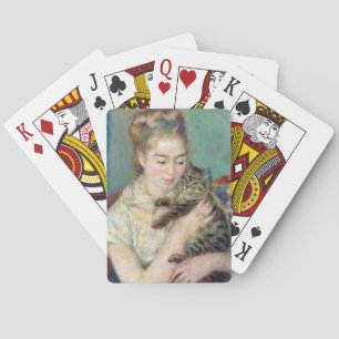Pierre-Auguste Renoir - Vrouw met een kat Pokerkaarten