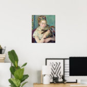 Pierre-Auguste Renoir - Vrouw met een kat Poster (Thuiskantoor)