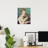 Pierre-Auguste Renoir - Vrouw met een kat Poster (Thuiskantoor)