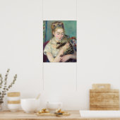 Pierre-Auguste Renoir - Vrouw met een kat Poster (Keuken)