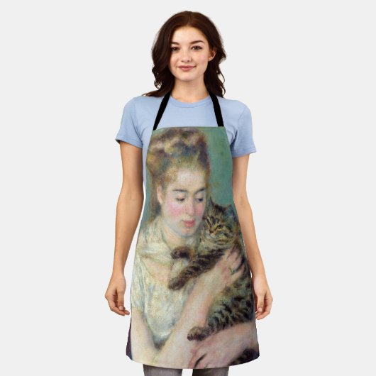 Pierre-Auguste Renoir - Vrouw met een kat Schort (Gedragen)