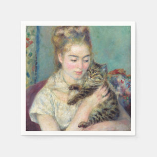 Pierre-Auguste Renoir - Vrouw met een kat Servet
