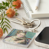 Pierre-Auguste Renoir - Vrouw met een kat Sleutelhanger (Voorkant Rechts)