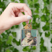 Pierre-Auguste Renoir - Vrouw met een kat Sleutelhanger (Hand)