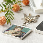 Pierre-Auguste Renoir - Vrouw met een kat Sleutelhanger (Zijkant)