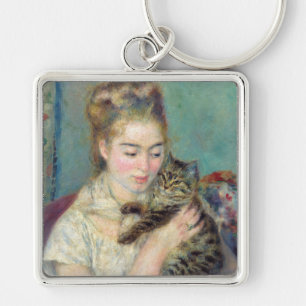 Pierre-Auguste Renoir - Vrouw met een kat Sleutelhanger