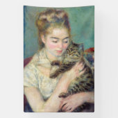 Pierre-Auguste Renoir - Vrouw met een kat Spandoek (Verticaal)