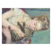 Pierre-Auguste Renoir - Vrouw met een kat Tafelkleed (Voorkant (Horizontaal))