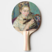 Pierre-Auguste Renoir - Vrouw met een kat Tafeltennisbatje (Achterkant)