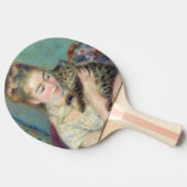 Pierre-Auguste Renoir - Vrouw met een kat Tafeltennisbatje (Zijkant)