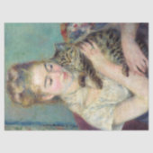 Pierre-Auguste Renoir - Vrouw met een kat Tissuepapier (Voorkant)