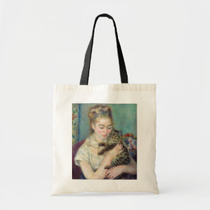Pierre-Auguste Renoir - Vrouw met een kat Tote Bag