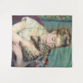 Pierre-Auguste Renoir - Vrouw met een kat Wandkleed (Voorkant (horizontaal))