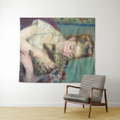 Pierre-Auguste Renoir - Vrouw met een kat Wandkleed (In Situ (horizontaal))