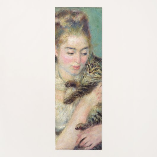 Pierre-Auguste Renoir - Vrouw met een kat Yogamat (Voorkant)