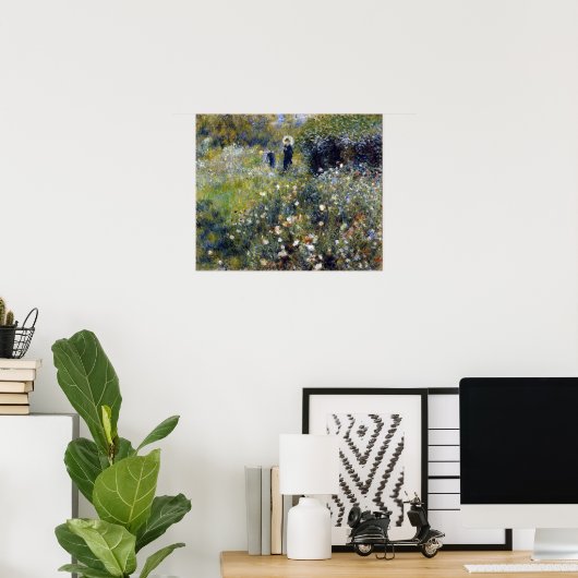 Pierre-Auguste Renoir Woman met Parasol Poster (Thuiskantoor)