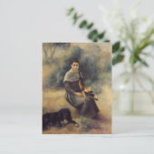 Pierre-Auguste Renoir-Young Girl met een hond Briefkaart (Staand voorkant)