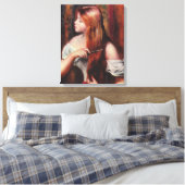 Pierre Auguste Renoir Young Girl met Red Hair Canvas Afdruk (Insitu (Slaapkamer))
