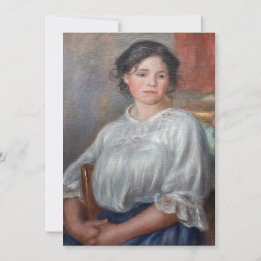 Pierre-Auguste Renoir - Young Woman Seed Bedankkaart (Voorkant)