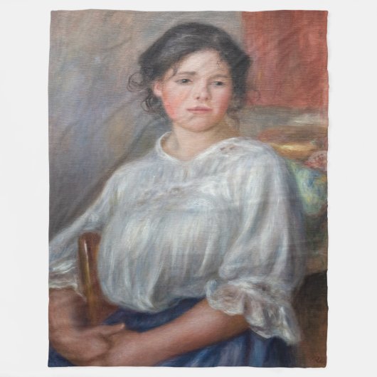 Pierre-Auguste Renoir - Young Woman Seed Fleece Deken (Voorkant)