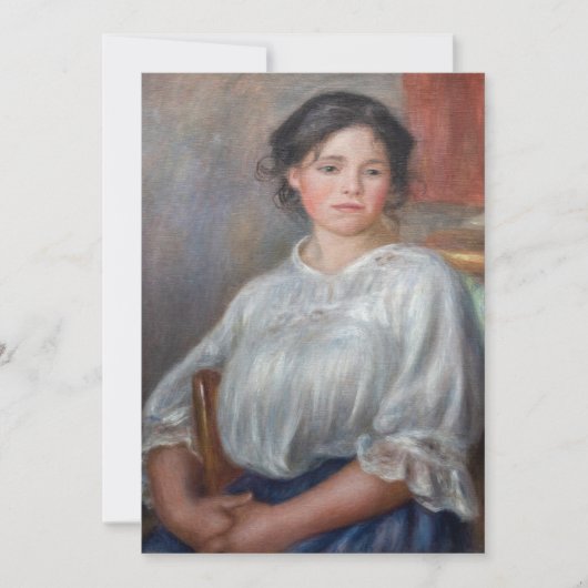 Pierre-Auguste Renoir - Young Woman Seed Kaart (Voorkant)