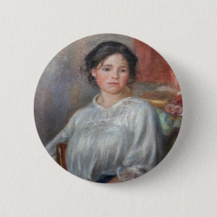 Pierre-Auguste Renoir - Young Woman Seed Ronde Button 5,7 Cm