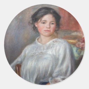 Pierre-Auguste Renoir - Young Woman Seed Ronde Sticker