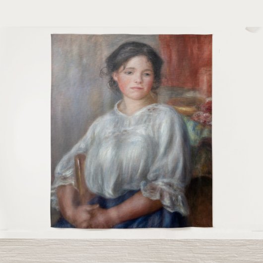 Pierre-Auguste Renoir - Young Woman Seed Wandkleed (Voorkant)