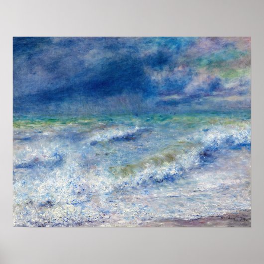 Pierre-Auguste Renoir - Zeegezicht Poster (Voorkant)