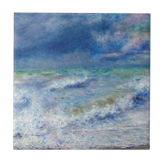 Pierre-Auguste Renoir - Zeegezicht Tegeltje (Voorkant)