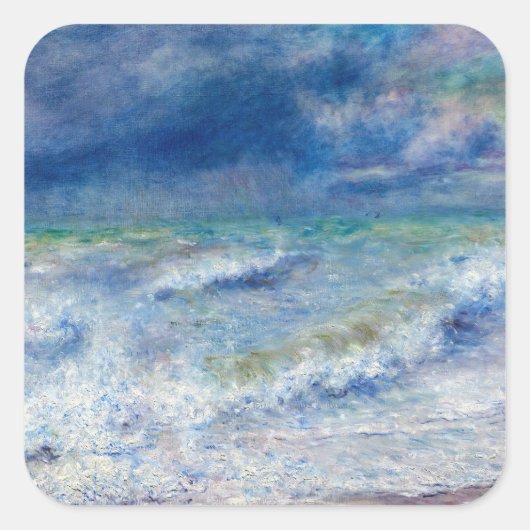 Pierre-Auguste Renoir - Zeegezicht Vierkante Sticker (Voorkant)