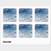 Pierre-Auguste Renoir - Zeegezicht Vierkante Sticker (Vel)