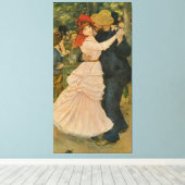 Pierre-Auguste Renoir's Dance te Bougival (1883) Canvas Afdruk (Insitu (Houten vloer))