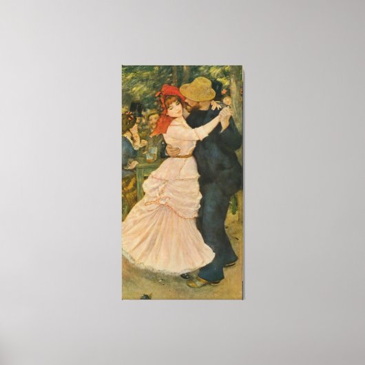 Pierre-Auguste Renoir's Dance te Bougival (1883) Canvas Afdruk (Voorkant)