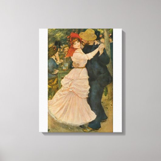 Pierre-Auguste Renoir's Dance te Bougival (1883) Canvas Afdruk (Voorkant)