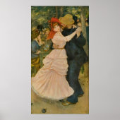 Pierre-Auguste Renoir's Dance te Bougival (1883) Poster (Voorkant)