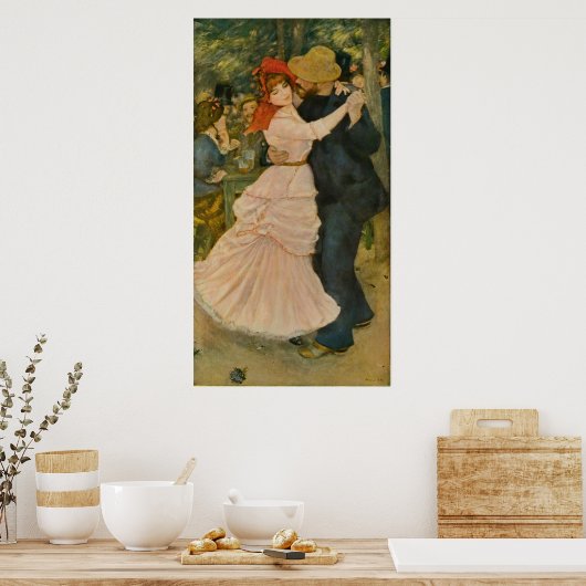 Pierre-Auguste Renoir's Dance te Bougival (1883) Poster (Keuken)