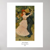 Pierre-Auguste Renoir's Dance te Bougival (1883) Poster (Voorkant)