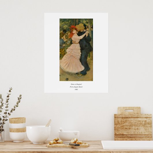 Pierre-Auguste Renoir's Dance te Bougival (1883) Poster (Keuken)