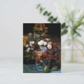 Pierre-Auguste Renoir's Flowers in a Vase (1869) Briefkaart (Staand voorkant)