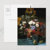 Pierre-Auguste Renoir's Flowers in a Vase (1869) Briefkaart (Voorkant / Achterkant)