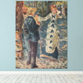 Pierre-Auguste Renoir's The Swing (1876) Canvas Afdruk (Insitu (Houten vloer))
