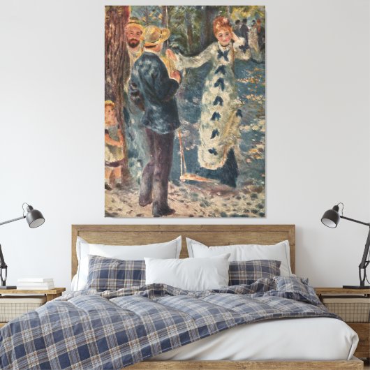 Pierre-Auguste Renoir's The Swing (1876) Canvas Afdruk (Insitu (Slaapkamer))
