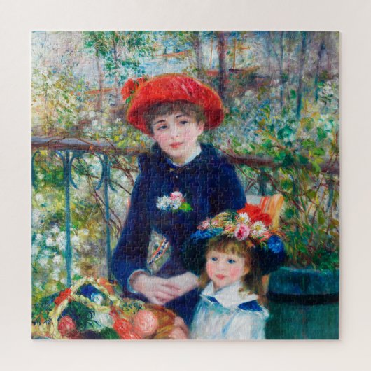 Pierre-Auguste Renoir's twee zuster op de Terrace Legpuzzel (Verticaal)