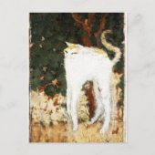 Pierre Bonnard, The White Cat, 1894 Briefkaart (Voorkant)